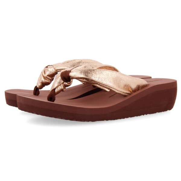 Chanclas bronce estilo esclava para mujer ACTON