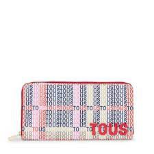 TOUS-Billetera beige y roja TOUS Cecilia 395900991